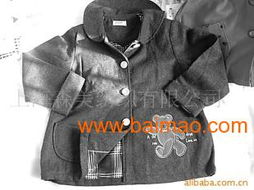 供應(yīng)繡圖款呢絨類品牌尾貨兒童外套